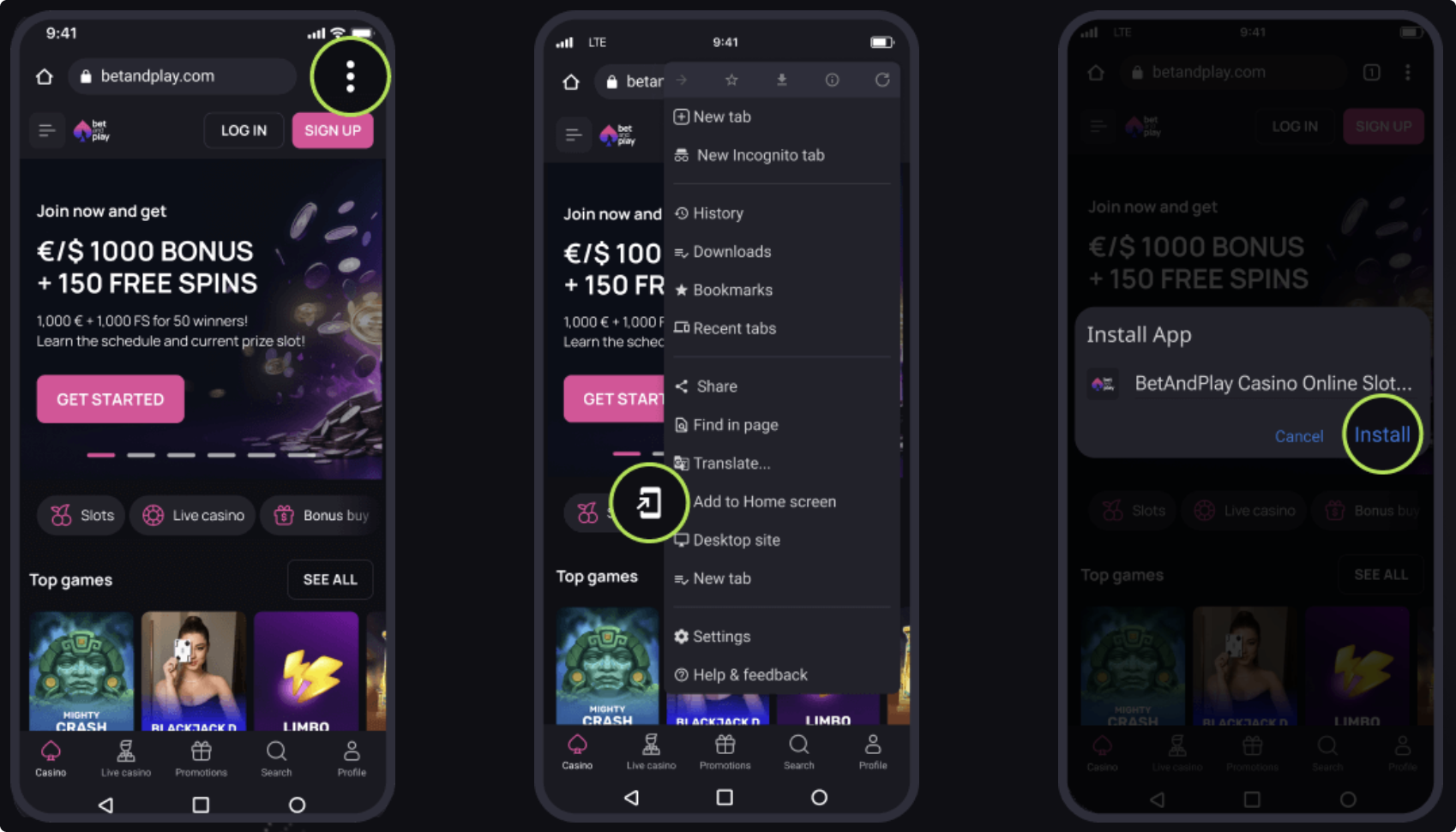 BetandPlay App iOS installieren